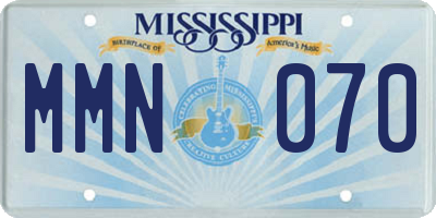 MS license plate MMN070