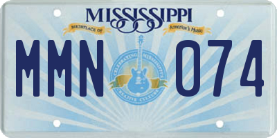 MS license plate MMN074