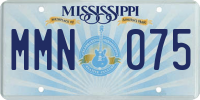MS license plate MMN075