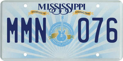 MS license plate MMN076