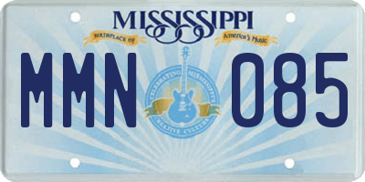 MS license plate MMN085