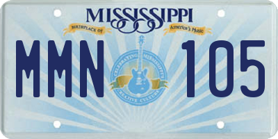 MS license plate MMN105