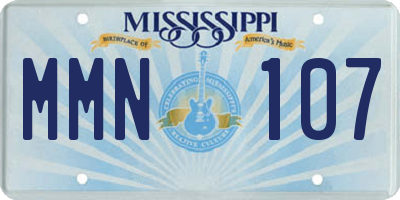 MS license plate MMN107
