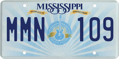 MS license plate MMN109