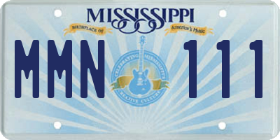 MS license plate MMN111