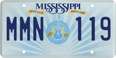 MS license plate MMN119