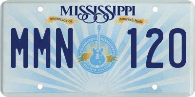 MS license plate MMN120