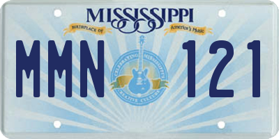 MS license plate MMN121
