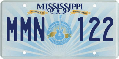 MS license plate MMN122