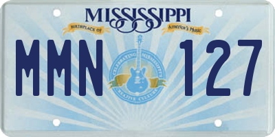 MS license plate MMN127