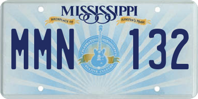 MS license plate MMN132