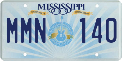 MS license plate MMN140