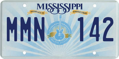 MS license plate MMN142