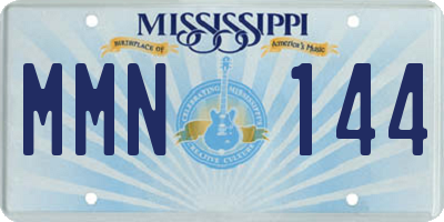 MS license plate MMN144