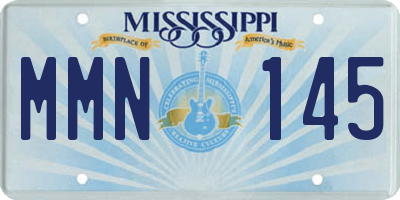 MS license plate MMN145