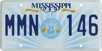 MS license plate MMN146