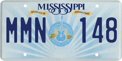 MS license plate MMN148