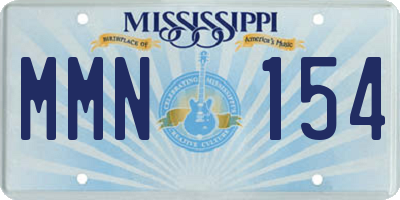 MS license plate MMN154