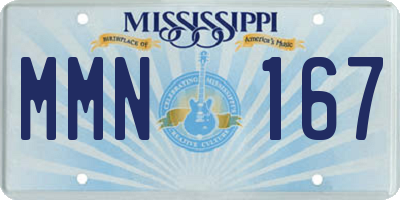 MS license plate MMN167