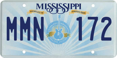 MS license plate MMN172