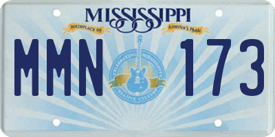 MS license plate MMN173