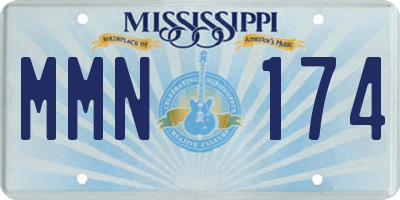MS license plate MMN174