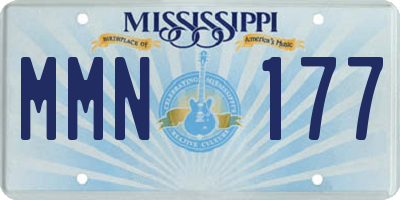 MS license plate MMN177