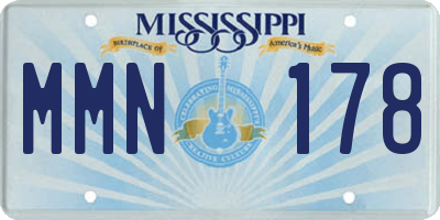 MS license plate MMN178