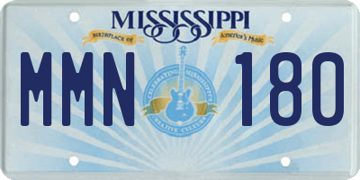 MS license plate MMN180