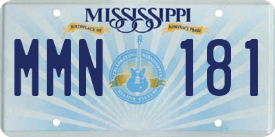 MS license plate MMN181