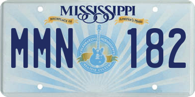 MS license plate MMN182