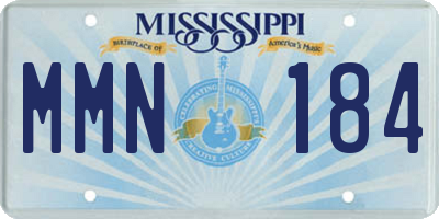 MS license plate MMN184
