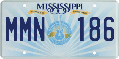 MS license plate MMN186
