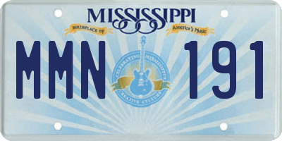 MS license plate MMN191