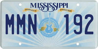 MS license plate MMN192