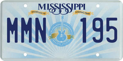 MS license plate MMN195