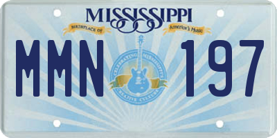 MS license plate MMN197