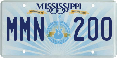MS license plate MMN200
