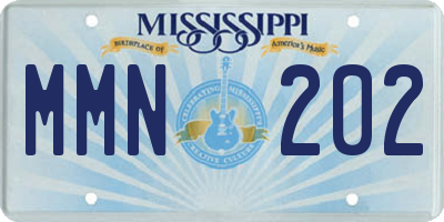 MS license plate MMN202