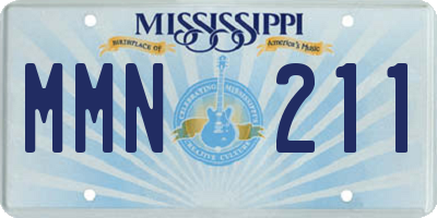 MS license plate MMN211