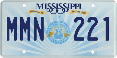 MS license plate MMN221