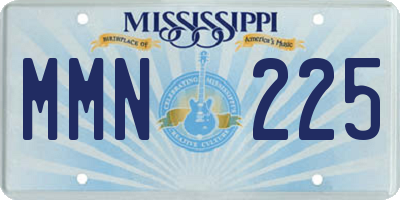 MS license plate MMN225