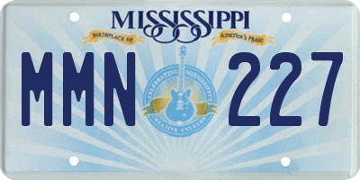 MS license plate MMN227