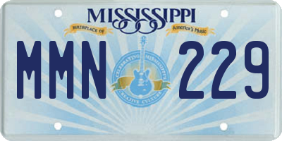 MS license plate MMN229