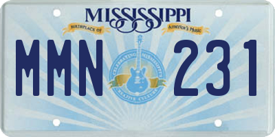 MS license plate MMN231