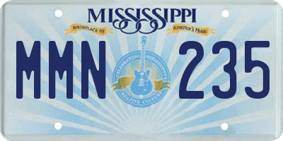 MS license plate MMN235