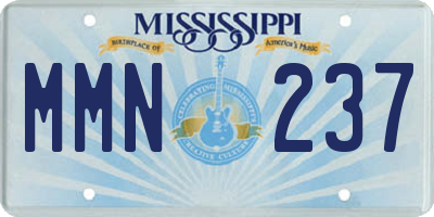 MS license plate MMN237