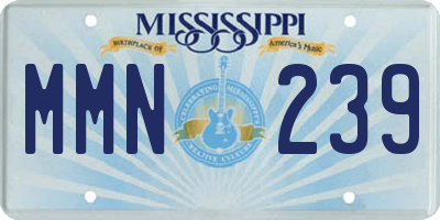 MS license plate MMN239