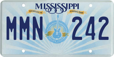 MS license plate MMN242