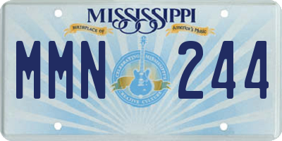 MS license plate MMN244